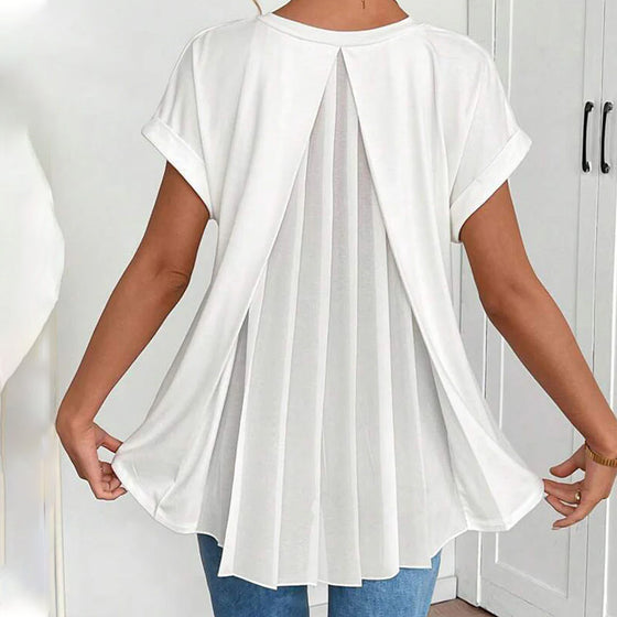 T-Shirt kurzärmelig einfarbig Patchwork
