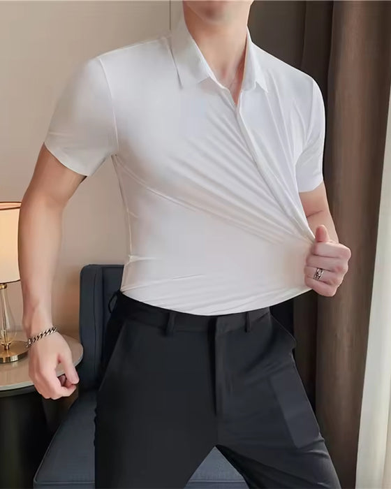 Hemden Herren Stretch Kurzarm Kleid