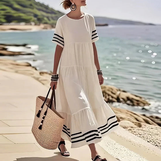 Kleid Modisch Urlaub Kurzärmelig
