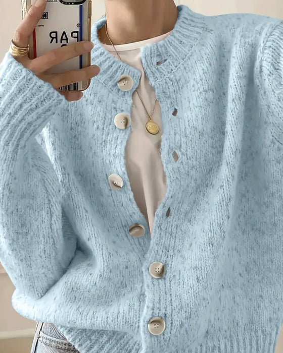 Bequemer Uni-Cardigan
