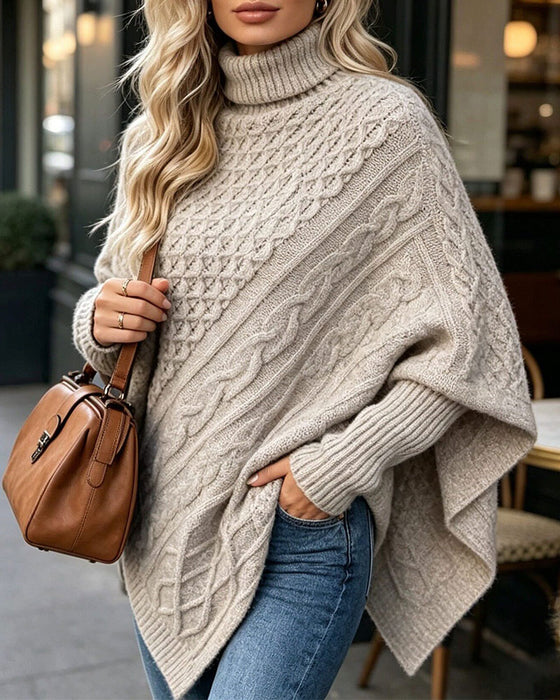 Pullover Unregelmäßig Unifarben Pullover