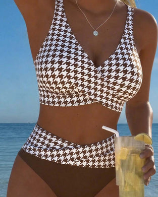 Bikini Hahnentritt Kreuzstück