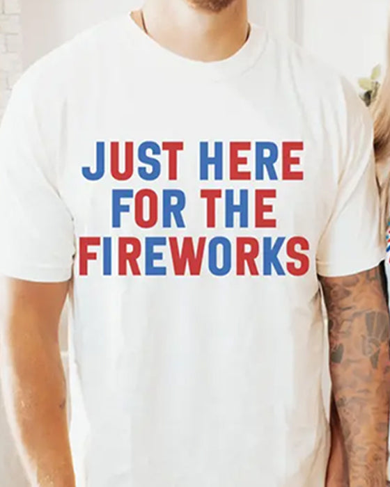 Bedrucktes Freizeit-T-Shirt Mit Rundhalsausschnitt