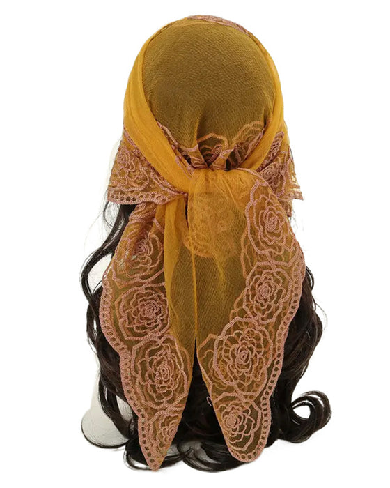 Blumen-Mesh Scallop Design Bandana