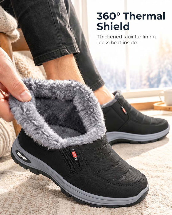 Winterliche Dick Gefütterte Schneestiefel, Slip-On Warme Freizeitschuhe Für Damen Und Herren
