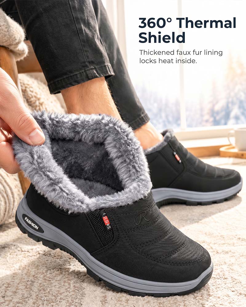 Winterliche Dick Gefütterte Schneestiefel, Slip-On Warme Freizeitschuhe Für Damen Und Herren