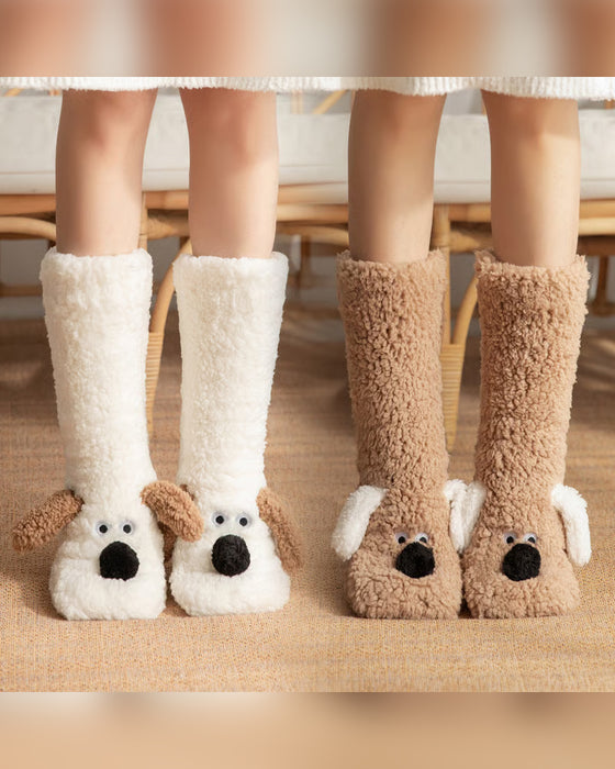 Niedliche Plüsch-Hundesocken