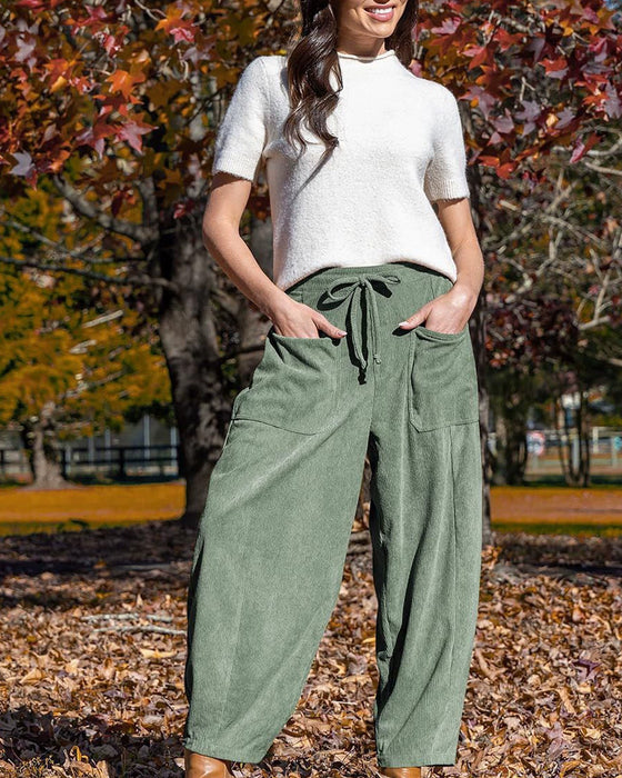 Hose Damen Kord Weite Bein