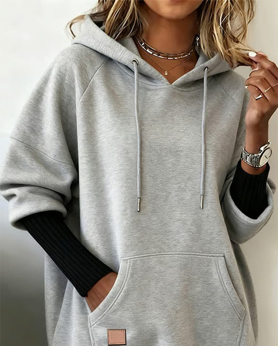 Lockerer Kapuzenpullover Im Casual-Stil