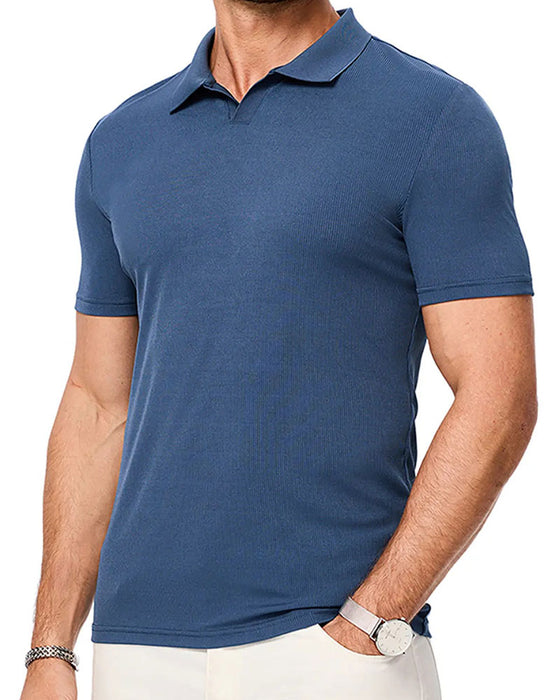 Herren-T-Shirt Lässig Reverskragen