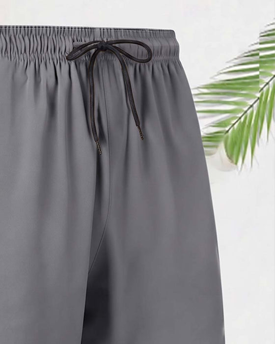 Shorts Kordelzug Reißverschluss Gummibund