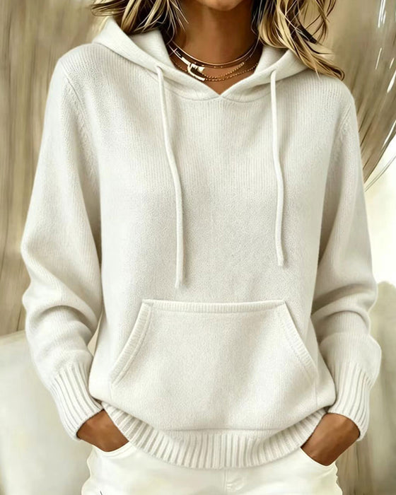Pullover Einfarbig Langarm