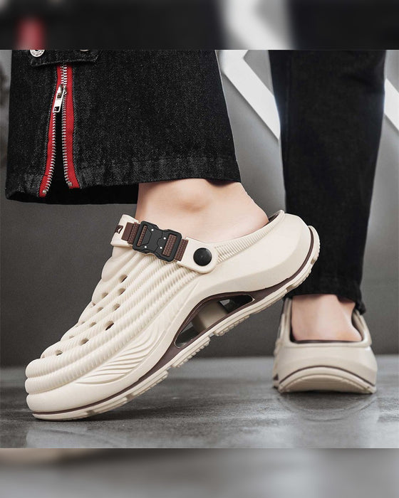 Sandalen Outdoor Dicke Sohle Rutschfest Geruchsresistent Langlebig Schnelltrocknend Weich Strand