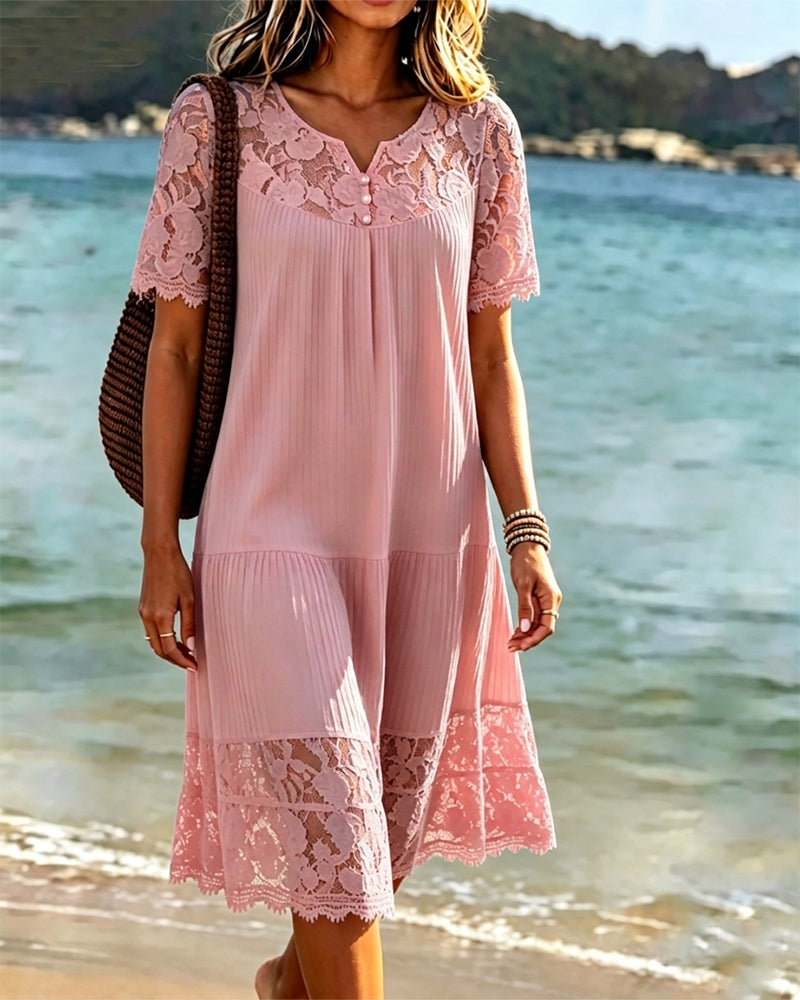 Kleid ausgeschnitten Patchwork