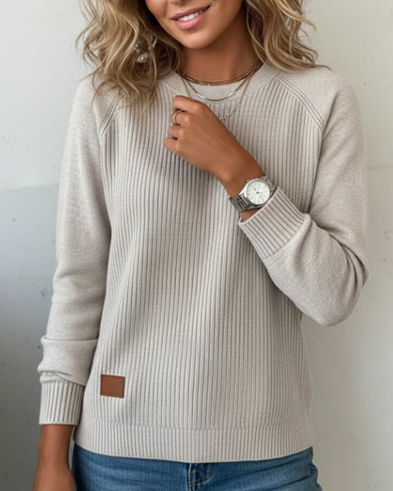 Pullover mit modischem Rundhalsausschnitt