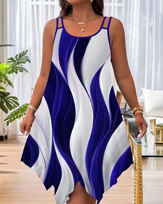 Kleid Farbblock Wellig Camisole