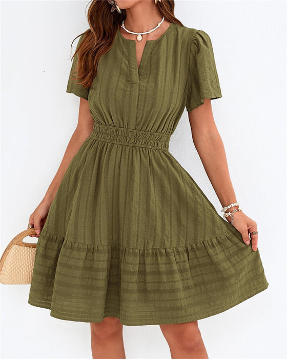 Kleid V-Ausschnitt A-Linie