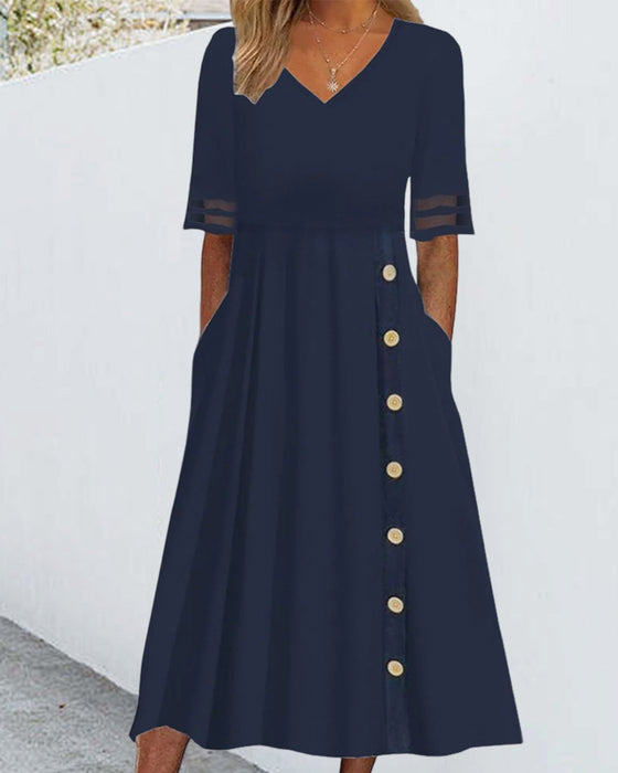 Kleid Temperament V-Ausschnitt