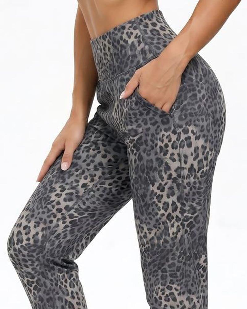Hose Hohe Taille Tasche Unifarben Lang