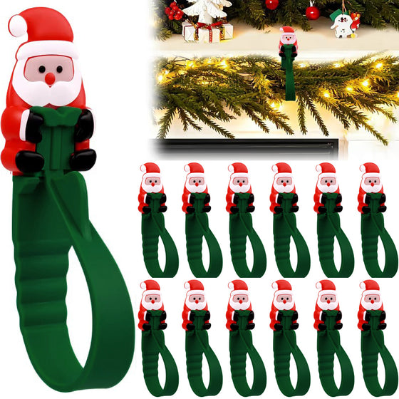 🎄🎅 Weihnachtsmann Klebehaken (12er-Pack) — kein Bohren, keine Nägel, einfach abziehen, kleben und aufhängen