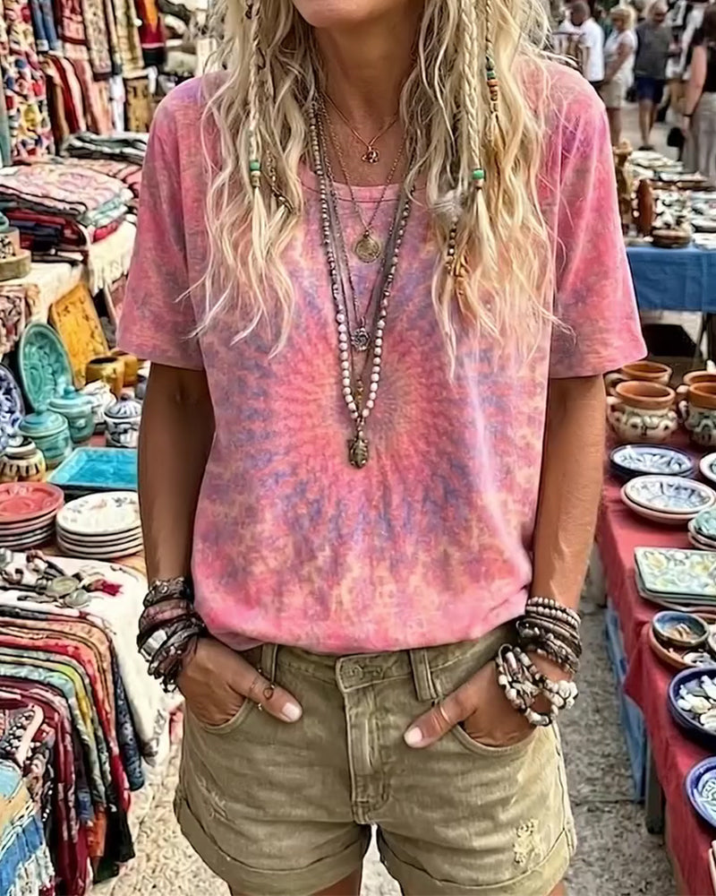 T-Shirt Verlauf Krawatte Farbe