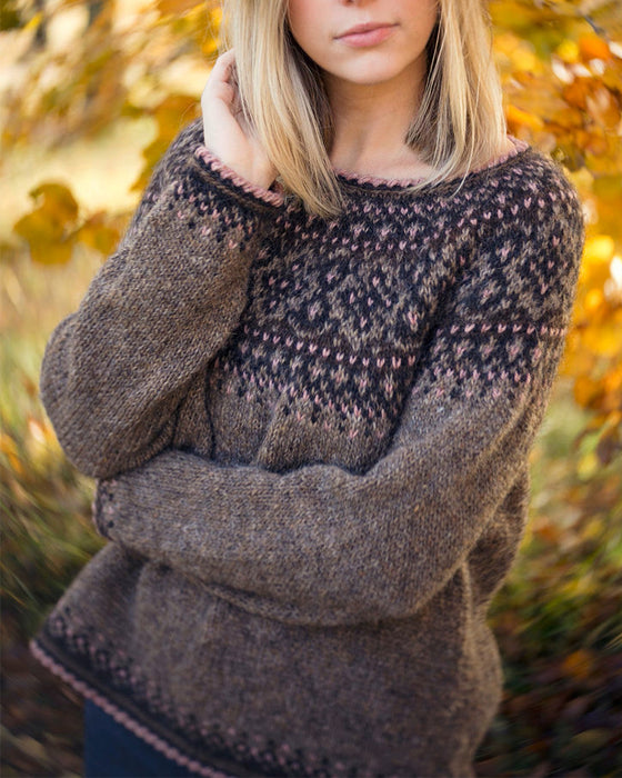 Pullover Mit Rundhals Und Farbblock Merkmalen