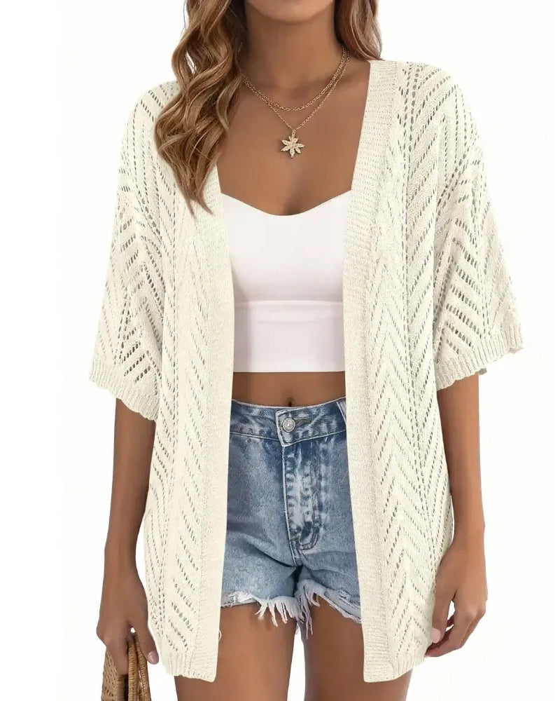 Cardigan Ausschnitt Locker Offen