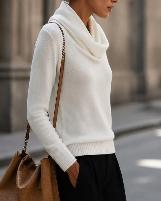 Pullover Mock Neck Slim Fit Langarm
