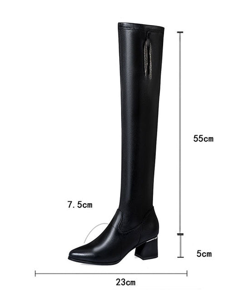 🔥 LETZTER TAG ANGEBOT 🔥🌸✨Warme Lederstiefel für Damen