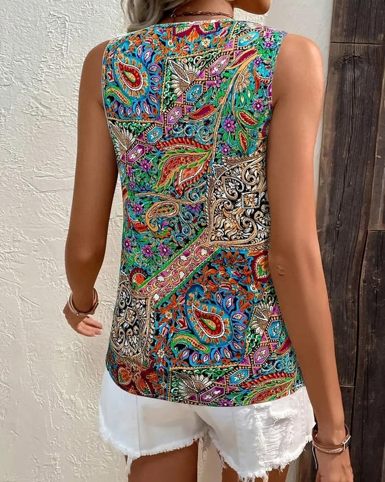 Weste Bohemian Print