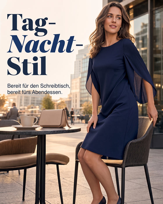 Kleid Rundhals Uni