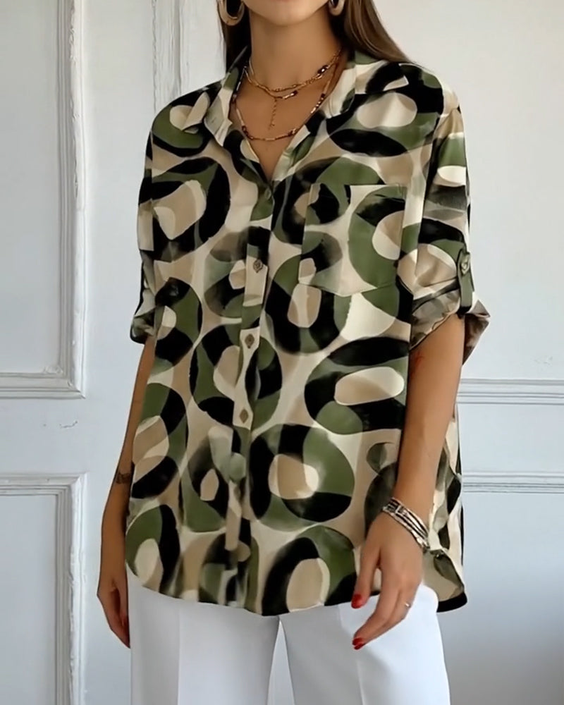 Hemd Kreis-Druck Entspannte Passform