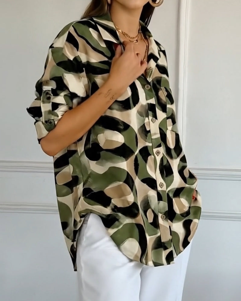 Hemd Kreis-Druck Entspannte Passform