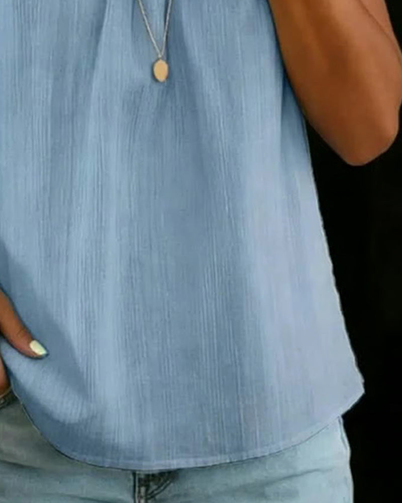 Bluse Rüsche Schmetterlingsärmel