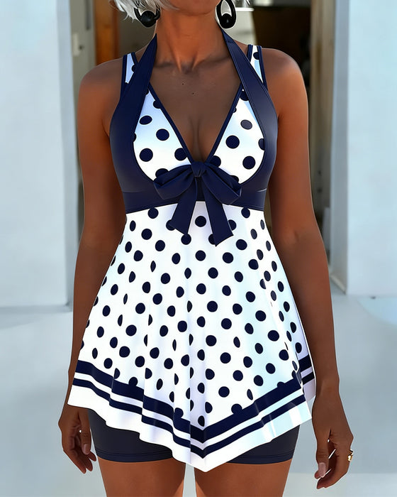 Tankini Halter Tupfen Rock