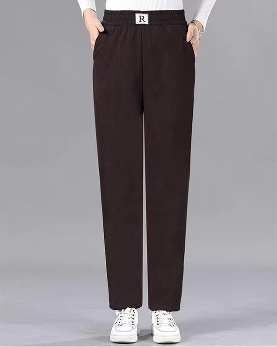 Hose Hohe Taille Fleece-gefüttert Verdickt Jogger