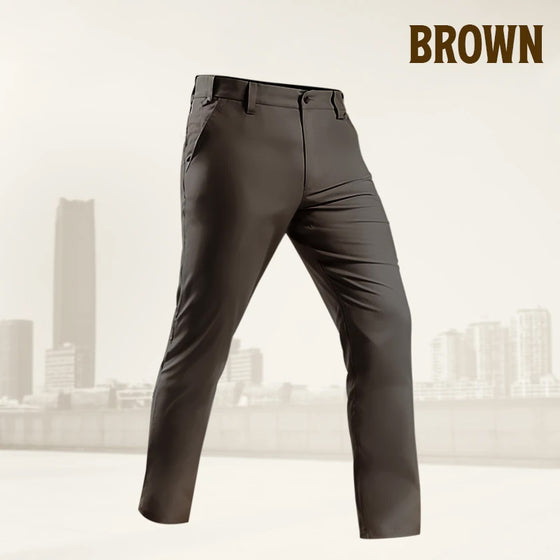 Herren Aktive Khaki Hose Mit Ausdehnbarem Bund