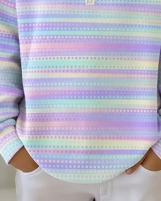 Sweatshirt Revers Langarm