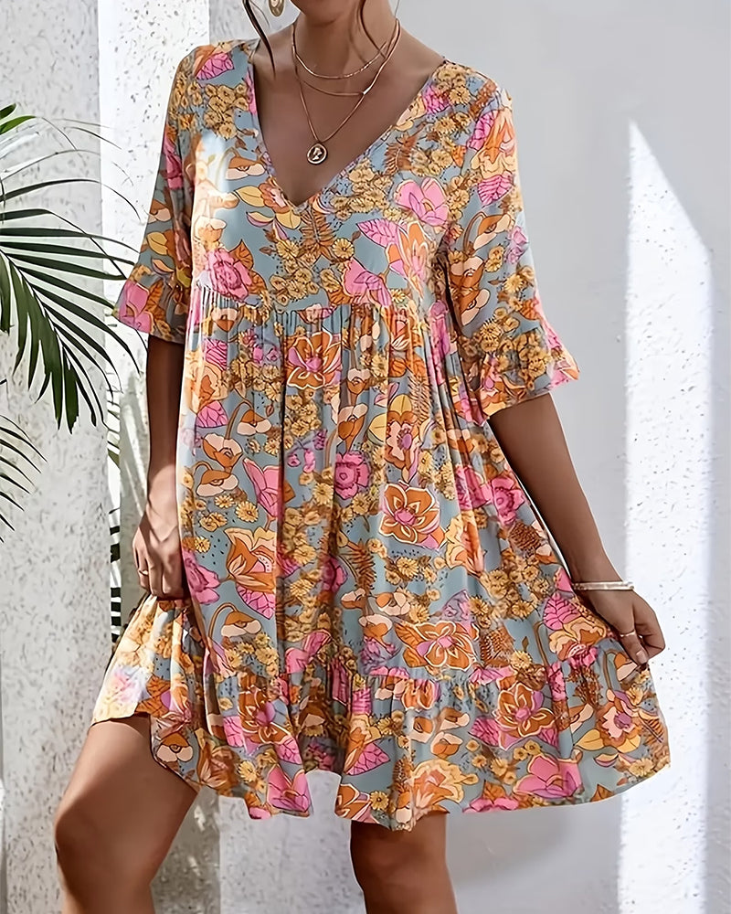 Kleid Bohemian Blumig