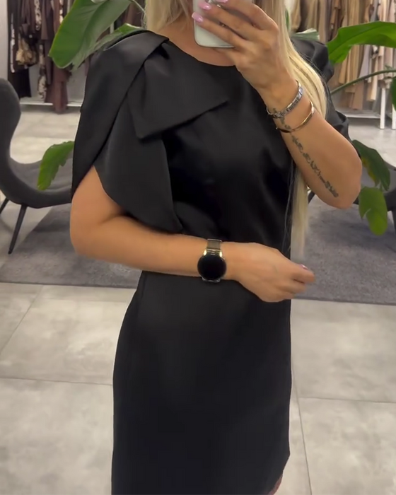 Kleid Blase kurzarm Rundhalsausschnitt