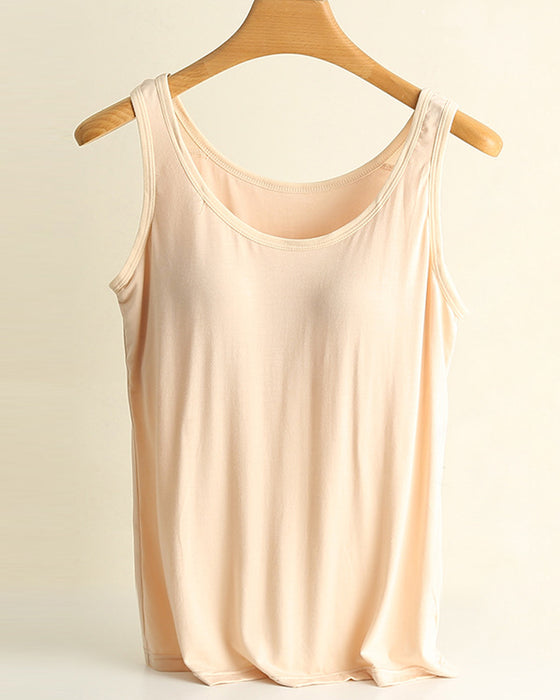 Camisole Top Einteilig Einfarbig Unterziehteil