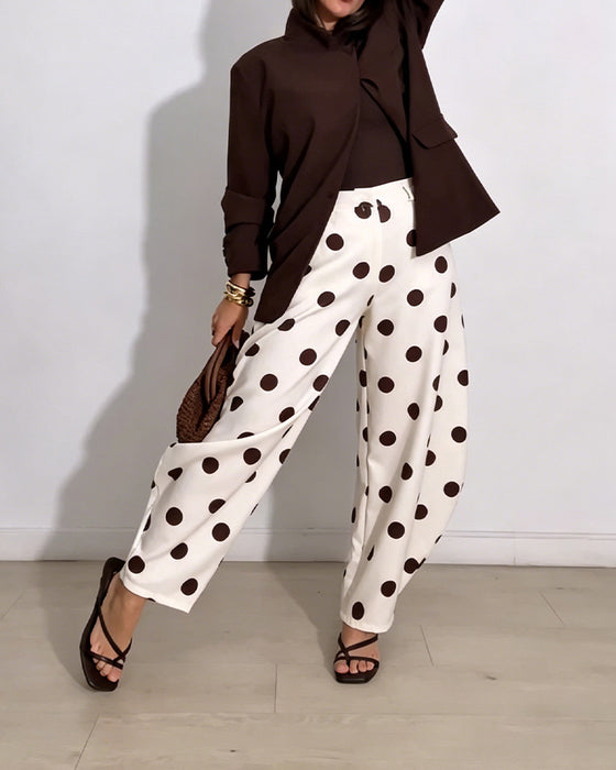 Hose Vintage Polka Dot Freizeit Harem
