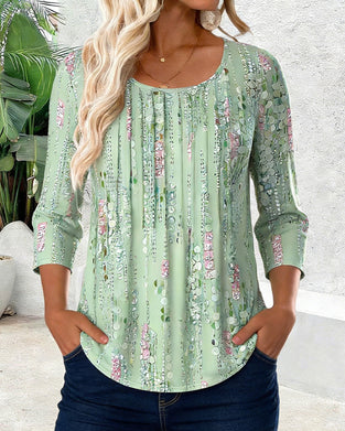 Top Feiner Glitzer Runder Halsausschnitt Langarm