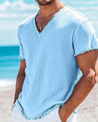 T-Shirt Herren Uni Kurzarm