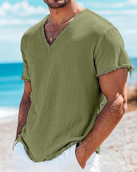 T-Shirt Herren Uni Kurzarm