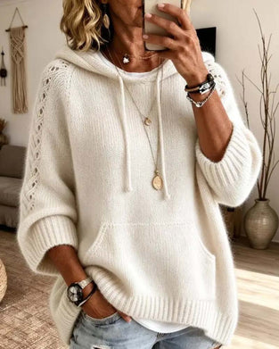 Pullover Mit Kapuze Ausgeschnitten Tasche