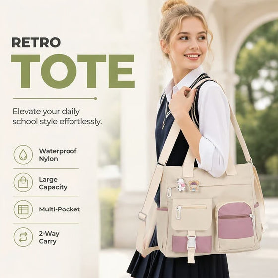Tasche Geräumig Canvas Tote Fächer