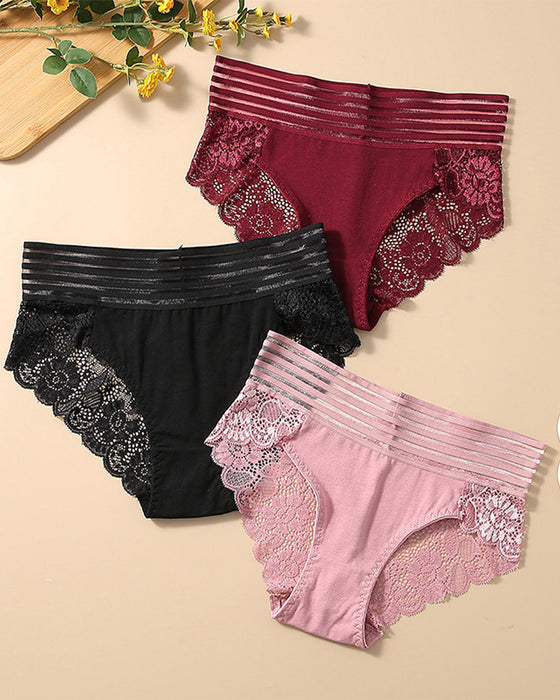 Slip Weite Taille Spitze