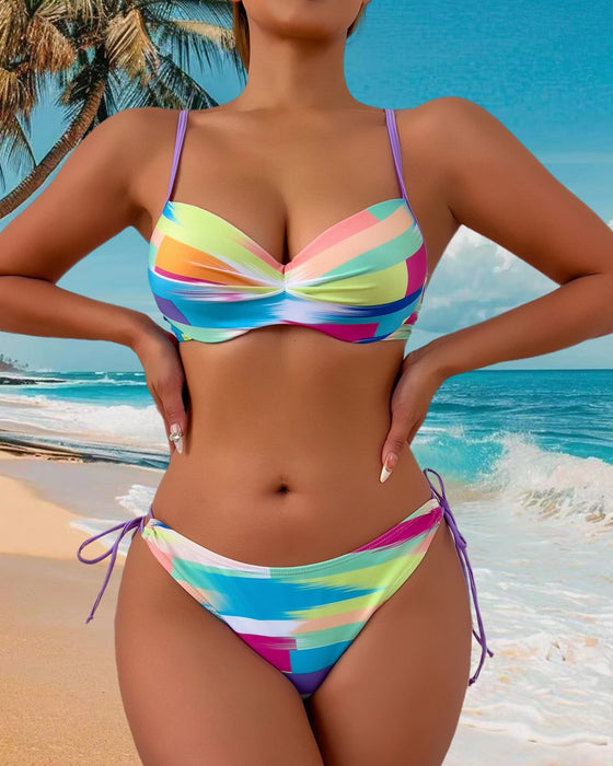 Bikini Zweiteilig Bedruckt Seil