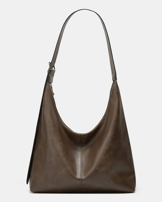 Tasche Damen Unifarben Pu Leder Schulter
